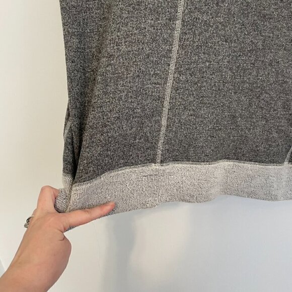 MAURICES Dark Gray Light Gray Colorblock Terry Cloth Open Front Cardigan Sweater - Picture 13 of 14